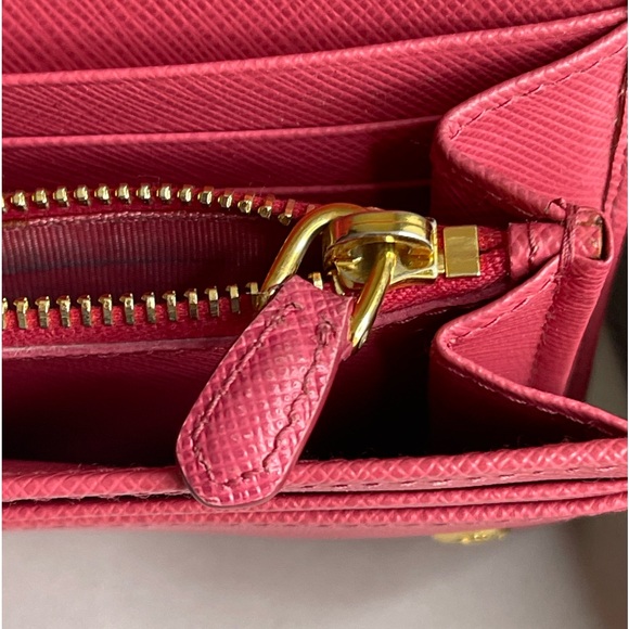 Prada saffiano fiocco portafoglio  pattina PEONIA long wallet - Picture 5 of 14